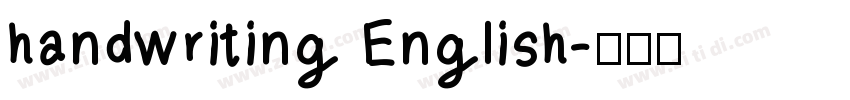 handwriting English字体转换